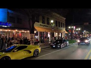 Atlantic Ave, Delray Beach Florida - Saturday Night. February 2021
