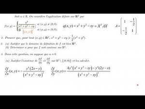 Exo 52 Calcul différentiel