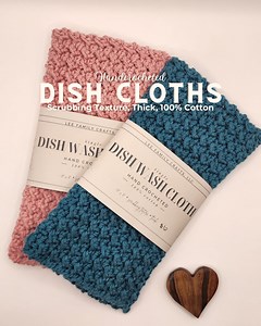 Hand Crocheted Cotton Dish Cloth: Kitchen Wash Cloth - Etsy