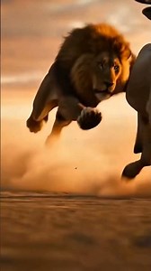 lion attack his prey #wildlife #lion #shortvideos #animals