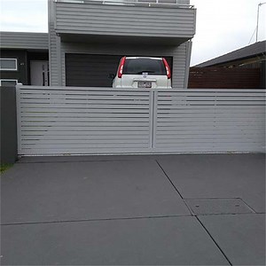 [Hot Item] Black Aluminum Slat Sliding Gate for Garden Security Gate