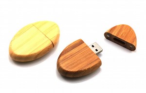 [Hot Item] Bamboo Egg Custom USB Flash Drive with Laser or Full Color Printing