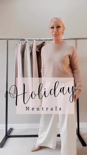 ✨ Shop your closet for holiday neutral outfits! Today we are focused on creating warm neutral holiday outfits from items already in your closet. Dig through your closet and identify which warm neutral (beige, ivory, etc) items you already own and then start pairing them together to see what you come up with. Don’t feel like the neutrals need to match…experiment and see what you come up with!🩶 Shop Your Closet COOL Neutral Outfits coming soon.✈️ PS: Wrinkle Free Travel Pants/Skirt/Jumpsuit are O