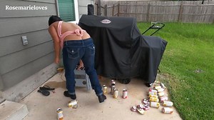 Milf tits bounce and g string butt crack tease in jeans youtuber hard fat nipples