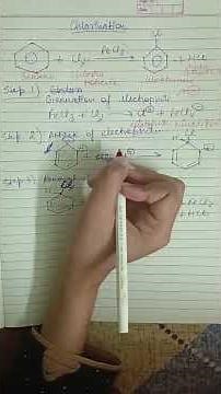 Mechanism of chlorination of benzene|| AIO studiez||class 11 chemistry ⚗️🧪