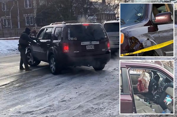 Dramatic footage shows ICE agent open fire on woman who tried to barrel down officer with car: DHS