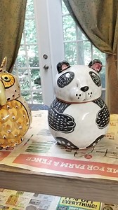 1.8K views · 93 reactions | Critter jars are ready! Rainbow Cat Freddi Frog Calli Cat SOLD Foxi Bernie the Black Bear SOLD Ollie Owl SOLD Paulie Panda SOLD Randi Rhino SOLD Pick your favorite! $85 each plus shipping DM me email and shipping address and I'll send you a PayPal invoice. | Clay Lick Creek Pottery | Facebook