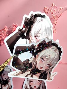 Holographic Stickers "maid Girls" Ahegao Face, Waifu, Adult Anime, Gift for Him, Goth, Yami Kawaii,dark Aesthetic, Laptop Sticker - Etsy