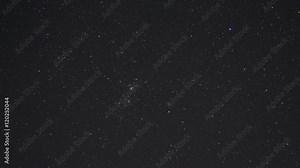 Astronomy pictures which shows stars of the Double Cluster in the Perseus constellation. The picture was made of 42 photos, 30 seconds exposure each.