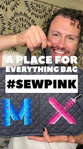 For this year's #sewpinkbloghop with ByAnnie.com and Patterns By Annie, I decided to make A Place For Everything Bag using some Scrawl & Soliloquy fabric. The last time I was supposed to make this bag in 2022, it was in the thick of my psychotic break and I had forgotten how go sew for a bit, so needless to say it didn't happen. So this year it was like a redo to show myself what a badass sewist I actually am and that I can still do next-level projects. And woweeow and I smitten with this bag! S