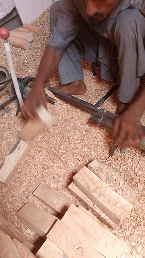 Wooden Log to Rolling Pin Turning on Lathe Manufacturing Movements #shorts | Creative Home Office