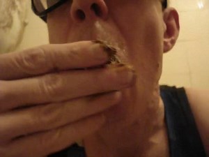 Munching down my own poop with my fingers