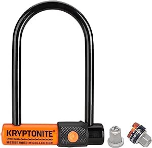Kryptonite Messenger Mini Bicycle U-Lock Total Package w/ WheelNutz