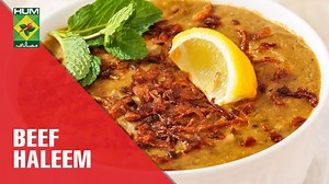Haleem is a traditional Pakistani dish made with four lentils, cracked wheat and meat. Beef haleem is deliciously served with crispy fried onion, Julian ginger, green chilies, lemon wedges and chaat masala. #QuickRecipe #BeefHaleem #MasalaTV | Masala TV