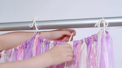 Light Purple DIY Streamer Backdrop Curtains: Photo Backdrop Drapes Lavender Fabric for Mermaid Rainbow Party Decorations 6ftx6.6ft