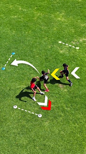 2v1 Decision Making Drill 🧠 A tight 2v1 drill with pressure from two defenders, pushing the attacker to stay sharp, react fast, and find the best gate to break through. A simple setup that creates constant decisions, quick movements, and real game-like moments. Save ✅ & Try 💪 Join Us👇 footballnetacademy.com #footballnetacademy #soccer #football | Footballnet Academy