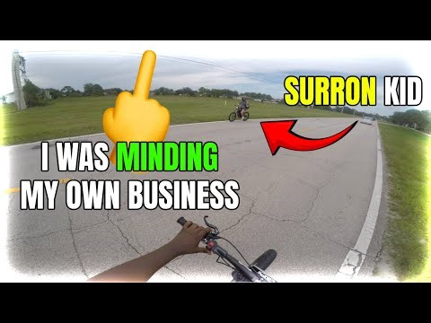 SURRON KID STICKS UP MIDDLE FINGER AT ME!