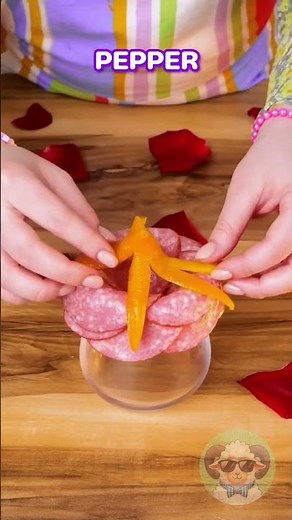 How to make a salami roses bouquet 💐 #diy #easyrecipe #mom #bouquet #flowers #handmade #food
