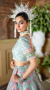 71 reactions | Draped in a refreshing mint green lehenga, this...