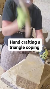 Hand Crafting a triangle coping #reels #stonemasonry #stone #craftsmanship #skilledtrades | The Yorkshire Stone Dresser