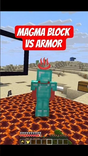 Magma block damage comparison in Minecraft #minecraft