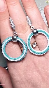 DIY Beautiful Congo Beaded Earrings 🩵🤍🩵 | Wedding Decoration Ideas