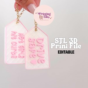 Personalized Name Keychain 3D Print File | Editable STL - Etsy Canada