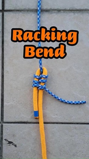 The RACKING BEND does not require seizing as each tum of racking is hove on as it is laid, and the hawser parts draw snugly together. The end may be half hitched or stopped. Abok#1462 #nudo #knots #knottying #howto #tutorialreels #shortsreels ⚠ Note: Working with knots can be dangerous if you're not experienced. Incorrectly tied knots might fail under pressure, leading to accidents. If you're not an expert, take time to learn proper knot-tying techniques or seek guidance from those who are knowl