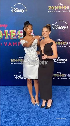 Chandler Kinney and Bailee Madison “Zombies 4: Dawn of the Vampires” Premiere #shorts