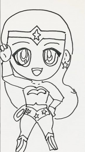 Dibujando a Wonder Woman, la mujer Maravilla 💫