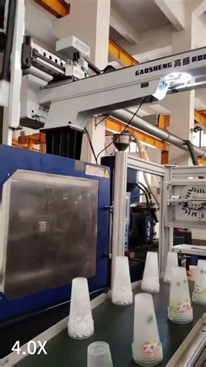 High-Speed Robot Arm for Disposable Cup Injection Molding | 2025 Automation#robotarm #machine