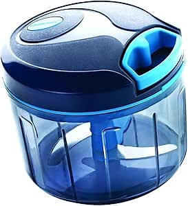 SIGNORAWARE Manual Food Processor, Vegetable Chopper -Easy Pull Hand String- Portable Stainless Steel Hand Food Chopper, Cutter, Garlic Mincer, Onion, Veggie, Fruit Chopper, Dicer w/Container (24 oz)