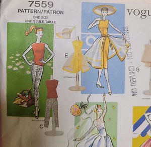 Vintage Vogue 7244 Doll Clothes Sewing Pattern 18 Inch Heirloom UNCUT FACTORY FOLDED - Etsy Canada