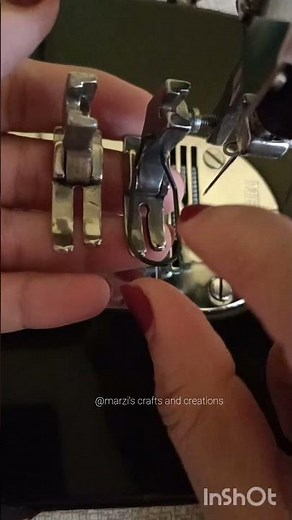 No more fear of getting a needle stuck in your hand while stitching 🌹🌹#presserfoot #freestitching...