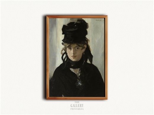 Edouard Manet Portrait Print: Woman in Black Hat (digital Download) - Etsy UK