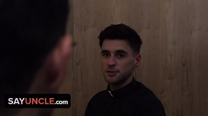 Yes Father - Horny Priest Unzips His Pants And Pulls Out His Big Cock To Be Sucked By His Fellow Priest