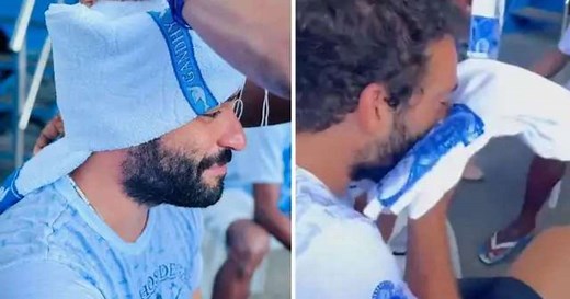Humberto Carrão desfila no Filhos de Gandhy: 'Razão de ter ficado na Bahia'