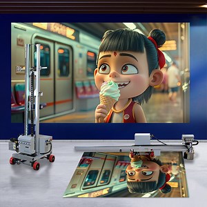 [Hot Item] Bytcnc Automatic Exterior Wall Printing Machine Kids Wall Decal Printing Machine