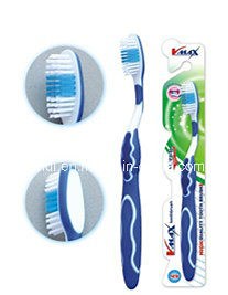 [Hot Item] Customized Logo High Quality Adult Toothbrush with Tongue Scraper Cleaner