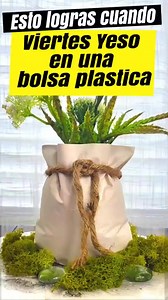509K views · 11K reactions | Como hacer un macetero con forma de bolsa usando yeso!! | CuidadosdemiHogar | Facebook