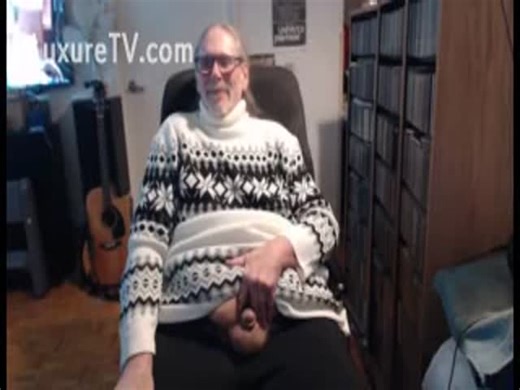 Kelly Mark Jacking Off In His White Christmas Sweater Dress Part 2