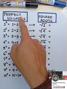 BASIC ALGEBRA: Perfect Squares & Square Roots✅😱 #mathematics #teachermario #maths #virals #fbreelsfypシ゚viral #mathtutor #viralvideo #reelsfypシ | Math Teacher Mario