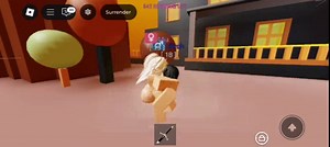 Girl gets tossed around in Roblox game