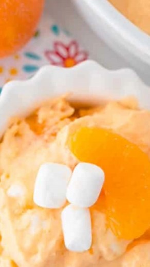 6.5K views · 20 reactions | ORANGE DREAMSICLE SALADThis creamsicle orange fluff salad is the perfect side for any party or gathering. Filled with mandarin oranges and marshmallows this orange dreamsicle salad is full of flavor and will have everyone asking for the recipe! #orangefluff #orangesalad #jello #jellosalad #thanksgivingsides | Pretty Providence | Facebook