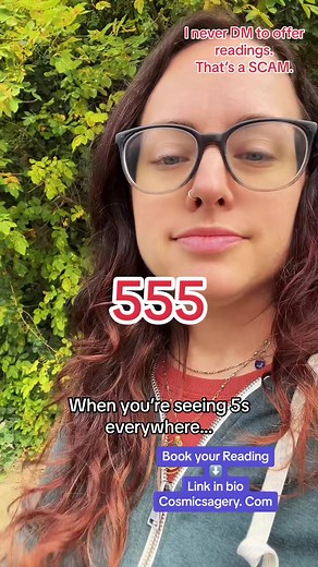 Hey cosmic baddies: heres your sign! #555 #cosmic #signs #psychicreading | Sara - Awakening Coach