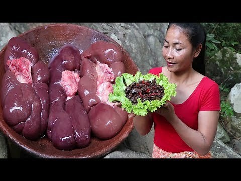 Cooking Cow kidney recipe for eating delicious - Eating show - How to Cook Cow kidney Ep 13