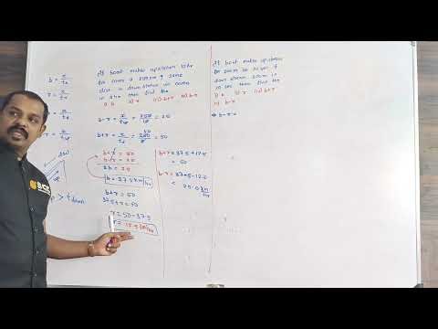 Ratio of Boat to Current Speed? (Upstream=10hr, Downstream=4hr) | River Problem Solved