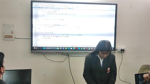 PPT cum On Board Presentation on Java Programming Batch : BCA AKU (22-25) 3rd Sem Topic : Abstract Class and Abstract Method Faculty:- Raju Upadhyay sir Excellent explanation! Keep on performing in the future too | Cimage College, Patna | Facebook