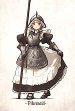 British Pikemaid / vanishlily :: арт :: девушка с оружием :: девушка в доспехах :: Armored Women :: Maid :: artist