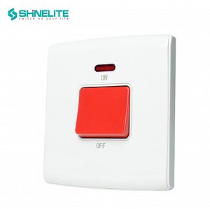 [Hot Item] 45A Cooker Switch UK Standard 86*86mm Plastic White Gold Black Color